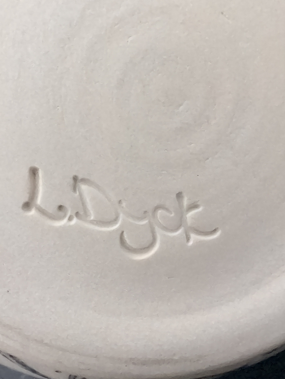 L.Dyck Pink/White Pottery Mug Features A Rabbit/Florals. - Picture 7 of 8